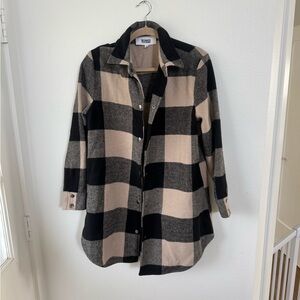 BB Dakota Black and Tan Plaid Button-Down Shirt